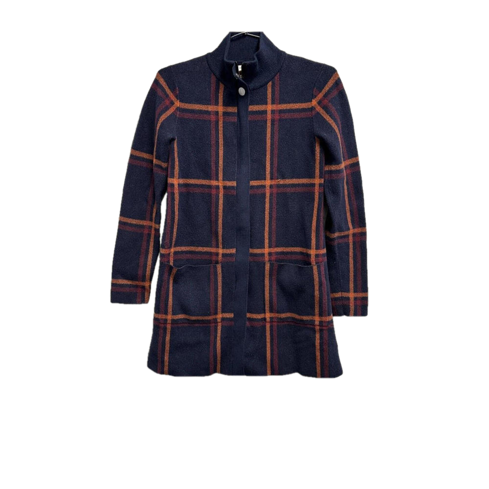 Max Studio longline plaid sweater/jacket Women size XS‎